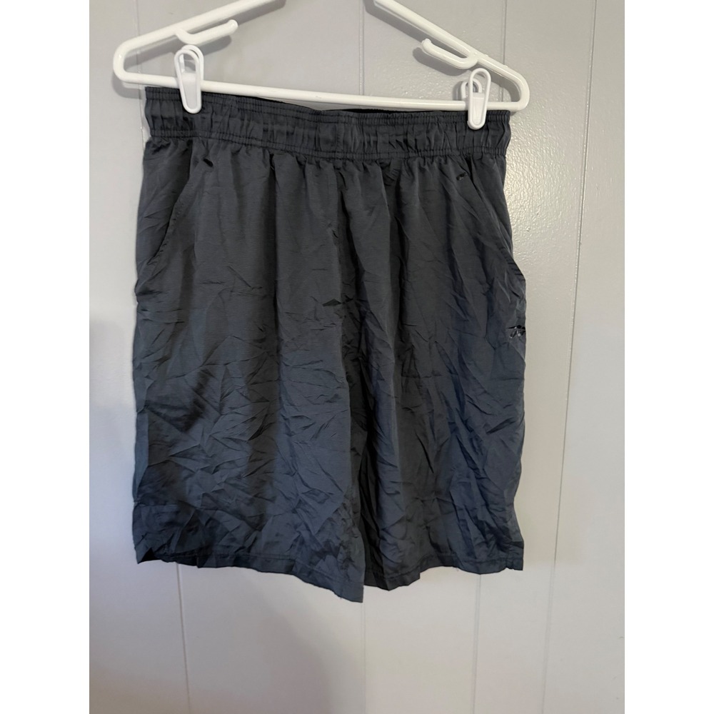 Reebok Athletic Shorts Mens Large Gray Elastic Waist Drawstring Pockets